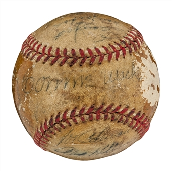 Philadelphia As Team Signed ball with Connie Mack (JSA)